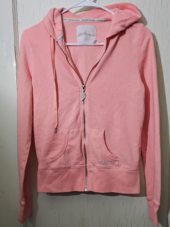 PINK Victoria's Secret Tops - PINK Victoria's Secret Pastel Pink Zip-Up Hoodie- VS Supermodel Essentials Ed.